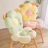 Soft Round Plush Seat Cushion - Fruit & Flower-Themed, Machine Washable, Polyester - Comfortable Full-Body Support for Long Sitting