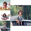 Car Mirror Hanging Acrylic Decorative Girl Series Cartoon Style For Vehicle Interior Decor