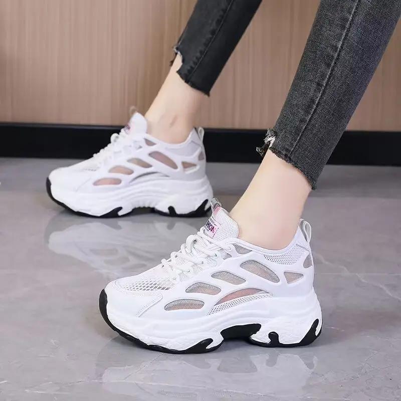 Fashion Spring Autumn Mesh Breathable Shoes for Women Cheap Walking Stylish Offer Comfortable and Elegant New In Woman Footwear On Sale