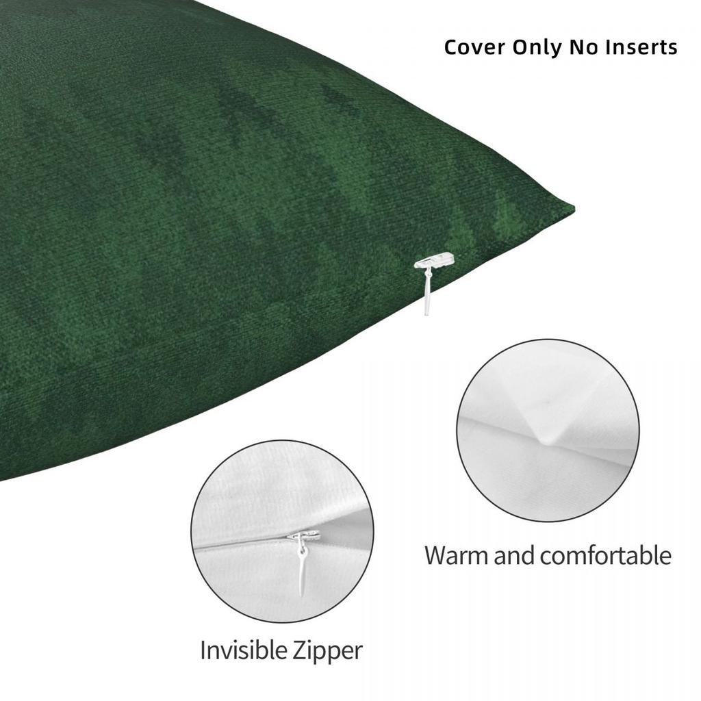 Tree Line Square Pillowcase Polyester Linen Velvet Pattern Zip Decor Pillow Case Home Cushion Cover