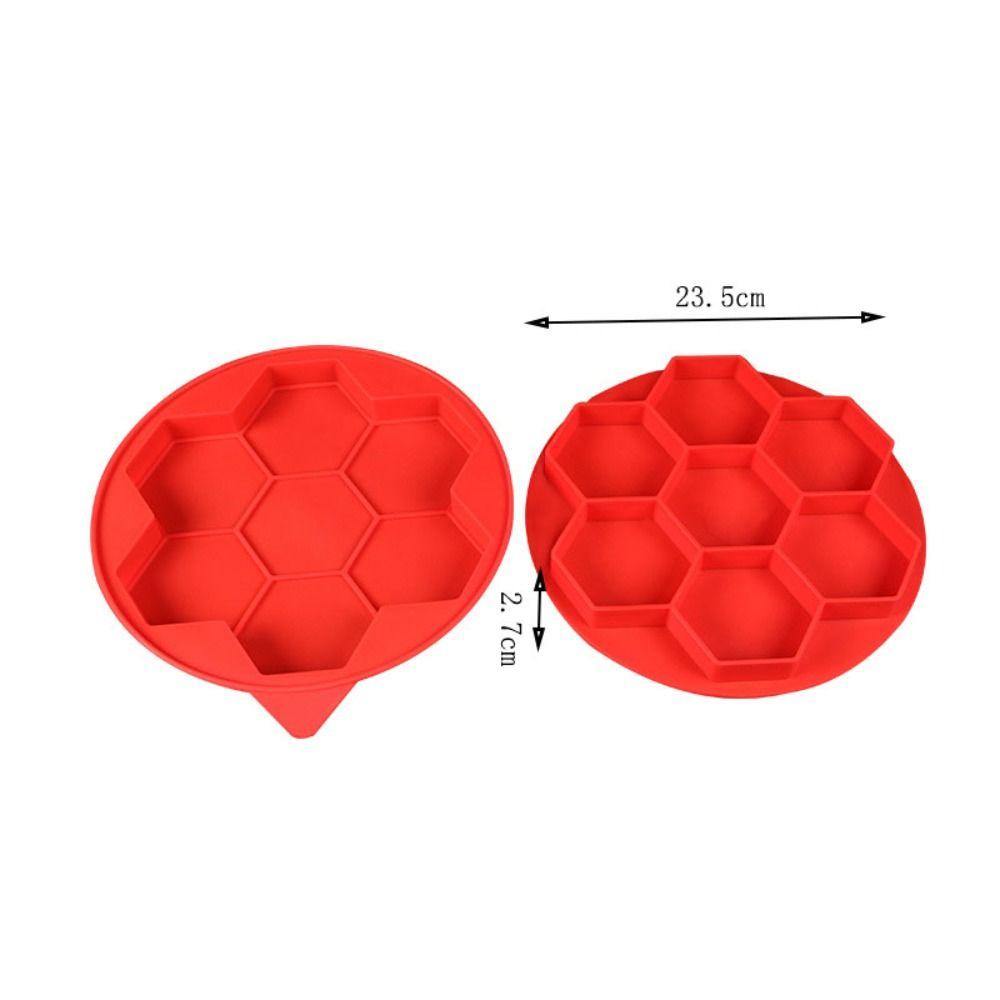 7 Holes Burger Patty Mold Red Cake Mold Universal Hexagonal Hamburger Patty Maker  Freezer