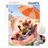 Disney Pearl Painting Zootopia Nick and Judy Handmade DIY Pearl Gem Painting Pictures Crafts Special Shape Home Wall Decoration