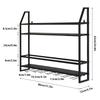 Wall Mounted Wine Rack – Industrial Style 2-Tier Storage Organizer for Bottles & Goblets