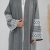 Loriya2024 Middle East Elegant Embroidered Cardigan Robe LR701