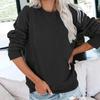 Floral Print Long Sleeve Blouse Women Casual Top with Pocket Pullover O Neck