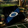 Coperta con Stemma FC Brugge Leggera Ideale per Letto Perfetta per Viaggi, Campeggio, Soggiorni, Uffici, Divani, Regalo di Natale per tifosi