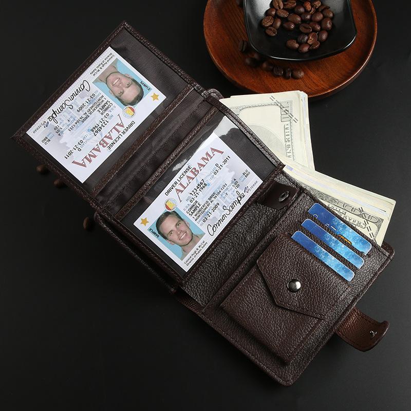 Premium Leather Passport Wallet For Men Travel Organizer Multi Card Slots Document Holder ID Case RFID Protection