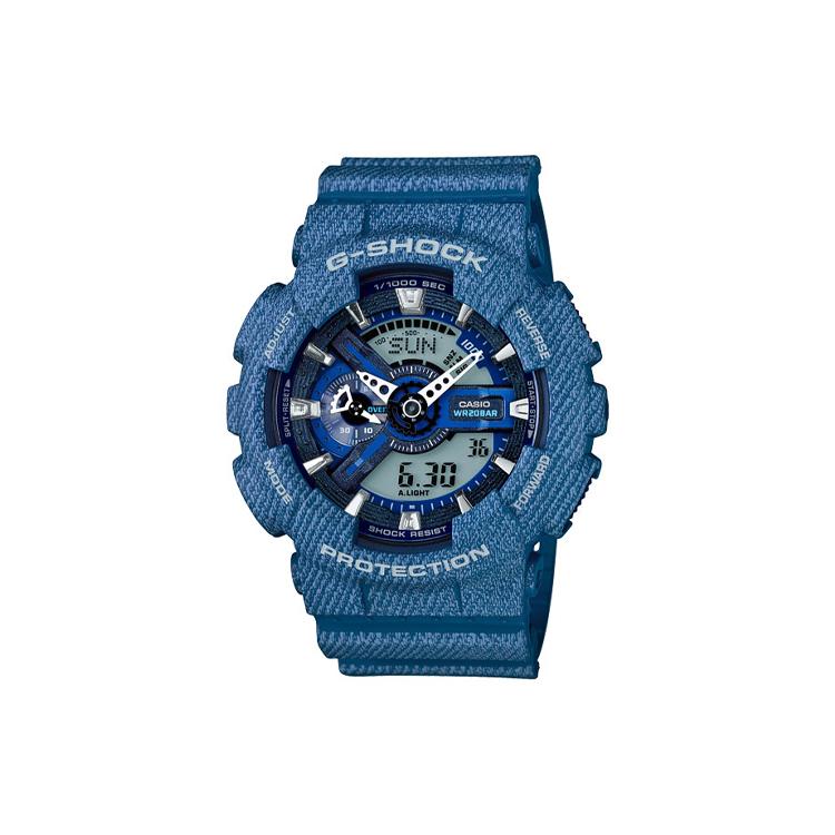 CASIO Men Liquid Crystal/Analog Dual Display Series Blue Watch GA-110DC-2A GA-110DC-2A Dark Blue Watch Dial