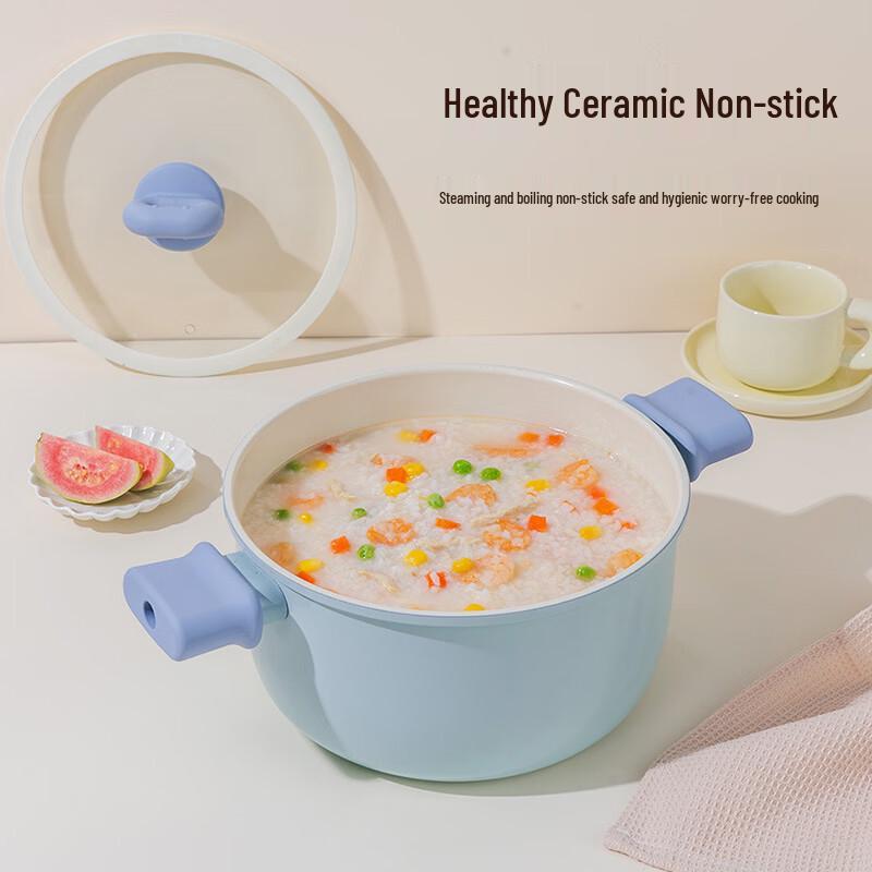 ChuyiQi 26cm Ceramic Non-stick Soup Pot with Lid