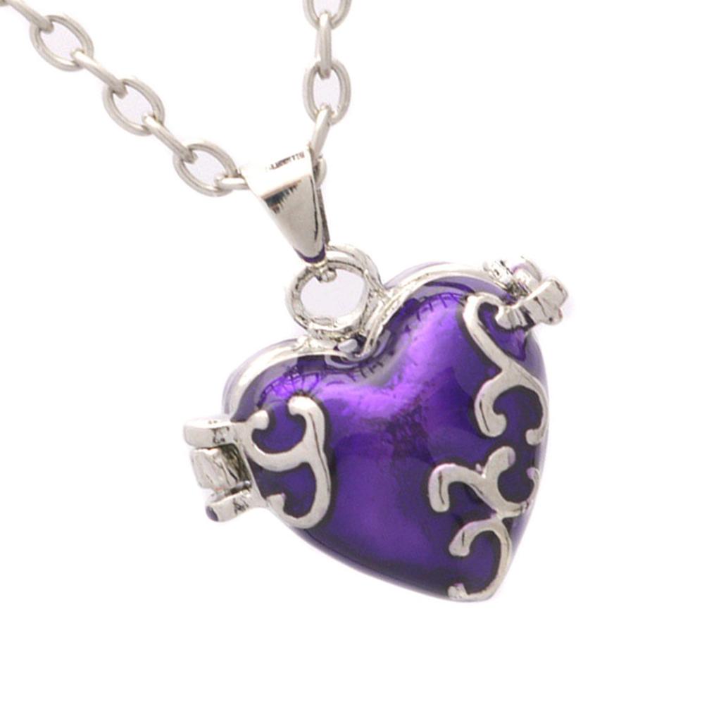 Vintage Brass Heart Resin Locket Necklace with Storage Compartment Adjustable Clavicle Chain Accessories for Women