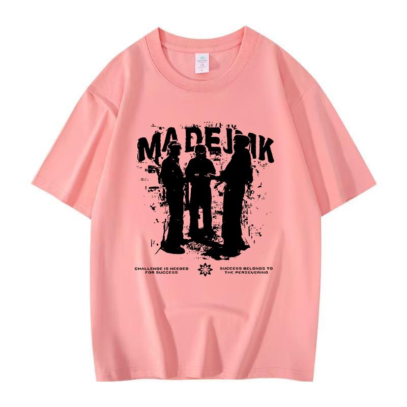 American style phantom figure printed street loose trendy brand pure cotton short sleeved t-shirt printed casual men's and women's round neck top