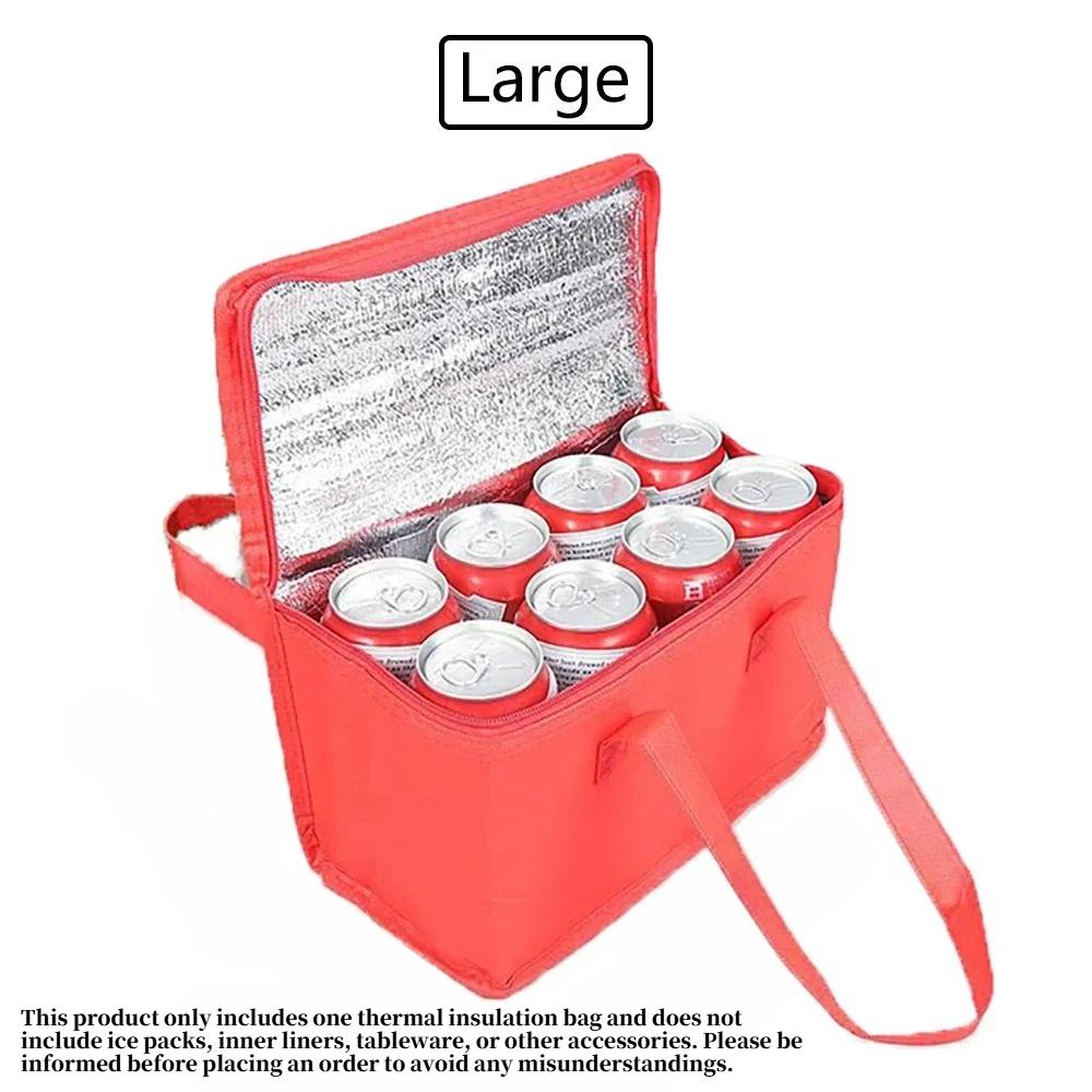 Thermal Delivery Bag Foldable Insulated Cooler for Food Beer Drinks High Capacity Lunch Tote for Couriers