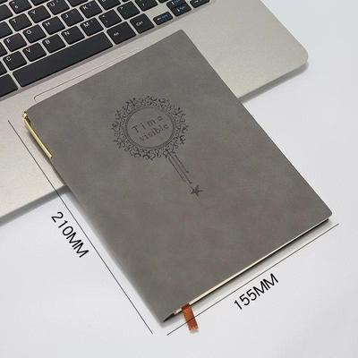 Einfaches A5 Retro Leder Jungen Notizbuch mit Stift Druck Reisetagebuch Handgefertigt Studenten Schulbedarf Geschäftsleute Notizbuch