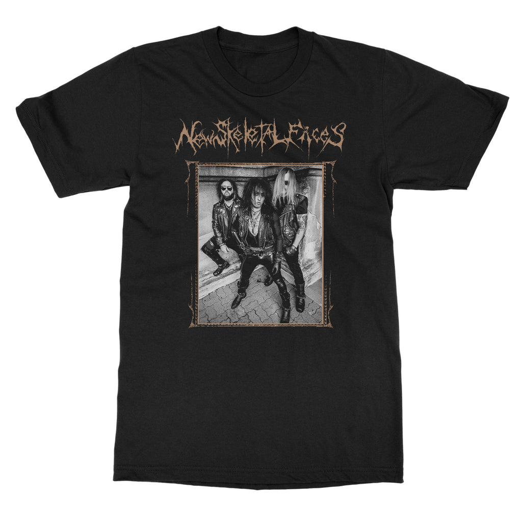 

New Skeletal Faces Vintage Surreal Graphic Cotton TShirt Unisex Underground Metal Style Black Short Sleeve Top M