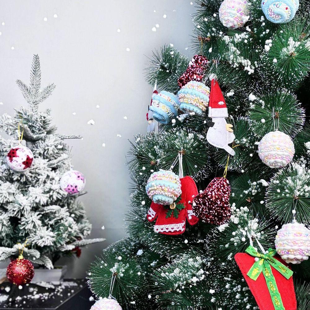 6Pcs Colorful Foam Christmas Balls Reusable Macaron Color Hanging Balls  Party