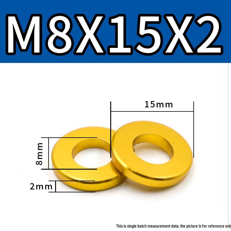 Colorful Aluminum Alloy Flat Washer & Spacer (M4/M5/M6/M8)