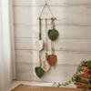 Yarn Woven Wall Art Leaf Tapestry Handmade Wall Hanging Pendant Creative Handwoven Tapestry  Gift