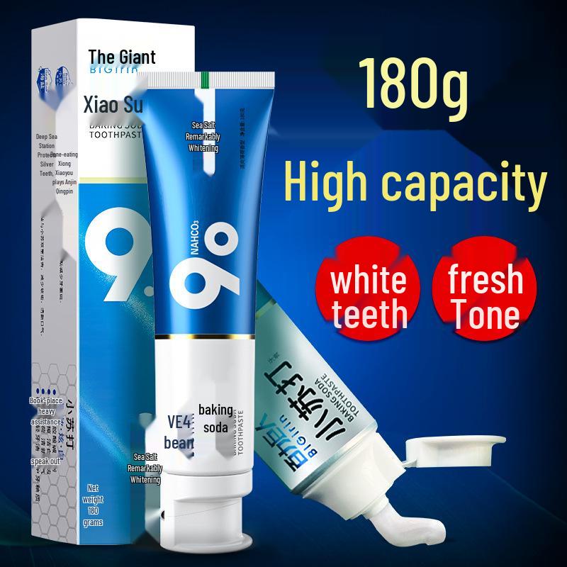 Sea Salt Baking Soda Whitening Toothpaste – Freshens Breath, Removes Stains, Protects Gums, Prevents Cavities.