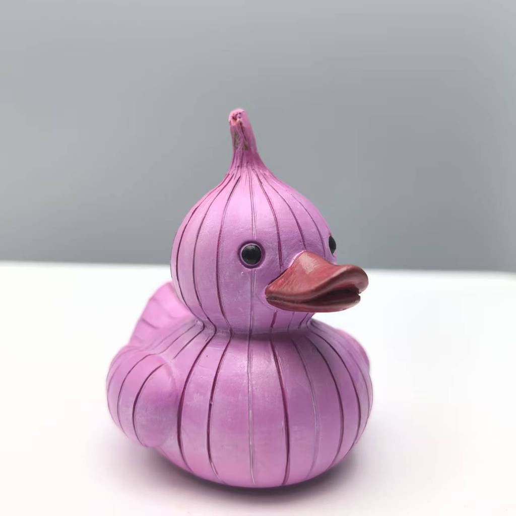 Whimsical Vegetable Duck Resin Sculpture For Home Decor And Collectors