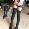 Japan And South Korea Trend Three-Bar Knee Socks Dance Versatile Stockings Jacquard Breathable High Tube Women'S Socks Factory Direct Sales