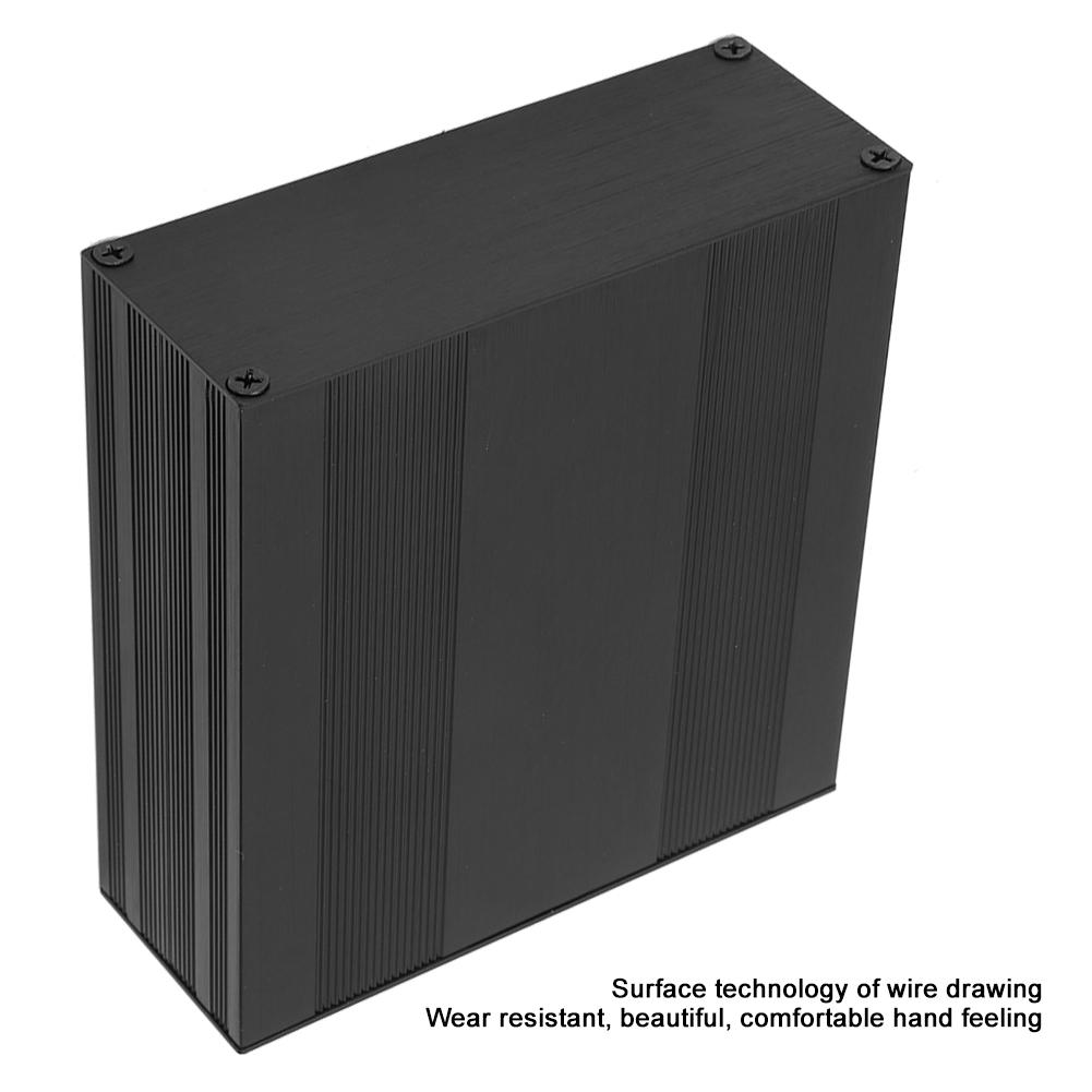 Black Aluminum Printed Circuit Board Box Split Type DIY Electronic Project Enclosure Case