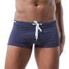 Summer Men Swim Shorts Low-rise Solid Color Beach Tight Swimming Trunks