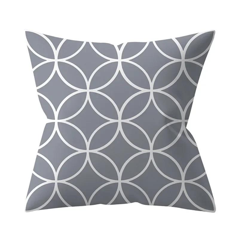 Home Decor Geometric Patterns Digital Printed Pillow Covers Pattern Cushion Cover Suitable for Sofa Bedroom Car Pillow Cover