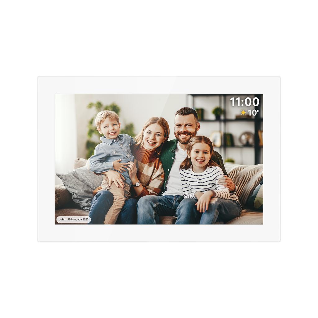 Kruger&Matz FRAMEO Wi-Fi 10.1" Digital Photo Frame, High Quality White Panel