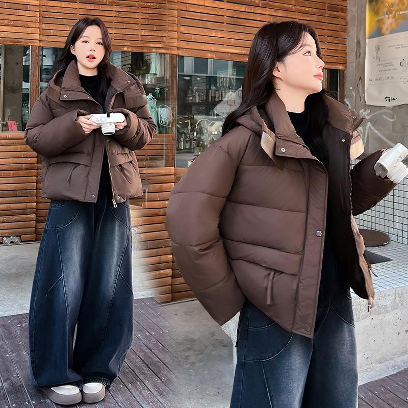 Women's Letters Printed Hooded New Cold and Windproof Lightweight Thickened Fluffy Warm Loose High Quality Fabric Casual Sports Cotton Clothing