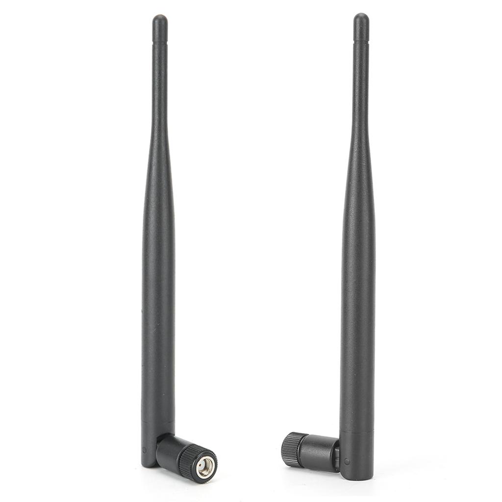 2PCs Router Antenna Durable WIFI System 6DB High Gain 2.4 5.8G Dual‑Band SMA Inner Hole