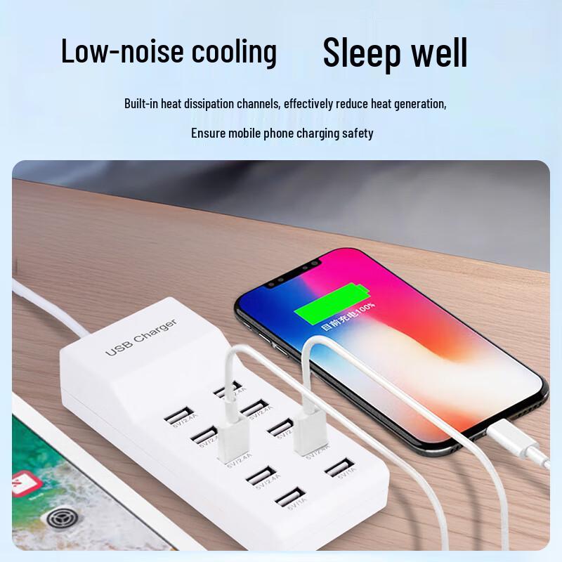 50W Multi-Port USB Fast Charging Power Strip