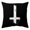 Black Party Halloween Ghost Skull Pumpkin Decorative Cushion Cover Polyester Throw Pillow Cover Pillow Case 45X45Cm