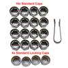 20 Stück graue Auto-Radnabenmutter, Reifen-Schraubkappe, Staubschutz, wasserdicht, mit Entfernungswerkzeug, 25 mm, für Reifen, Radmuttern, Styling