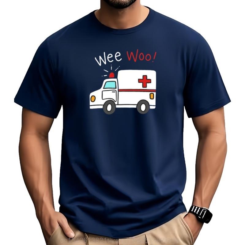 Paramedic Ambulance Tshirt Anime Blouse Clothes For Men