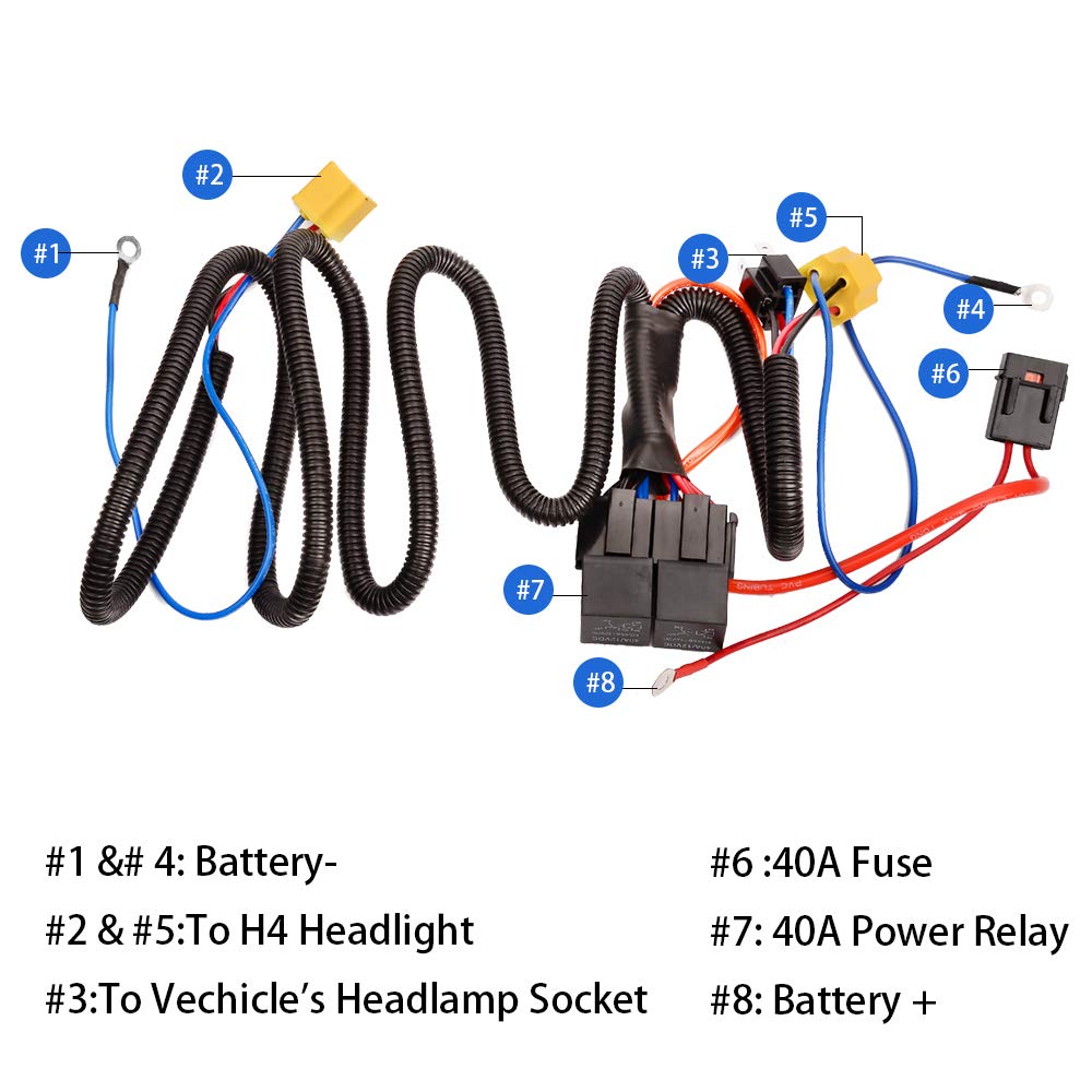 YUNPICAR General Fog Light Wiring Relay Harness Rocker Switch Mount