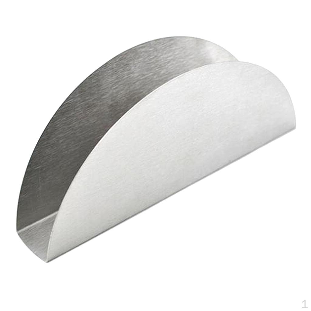 

Stainless Fan shape Table Tissue Serviette Napkin Paper Holder No Pattern