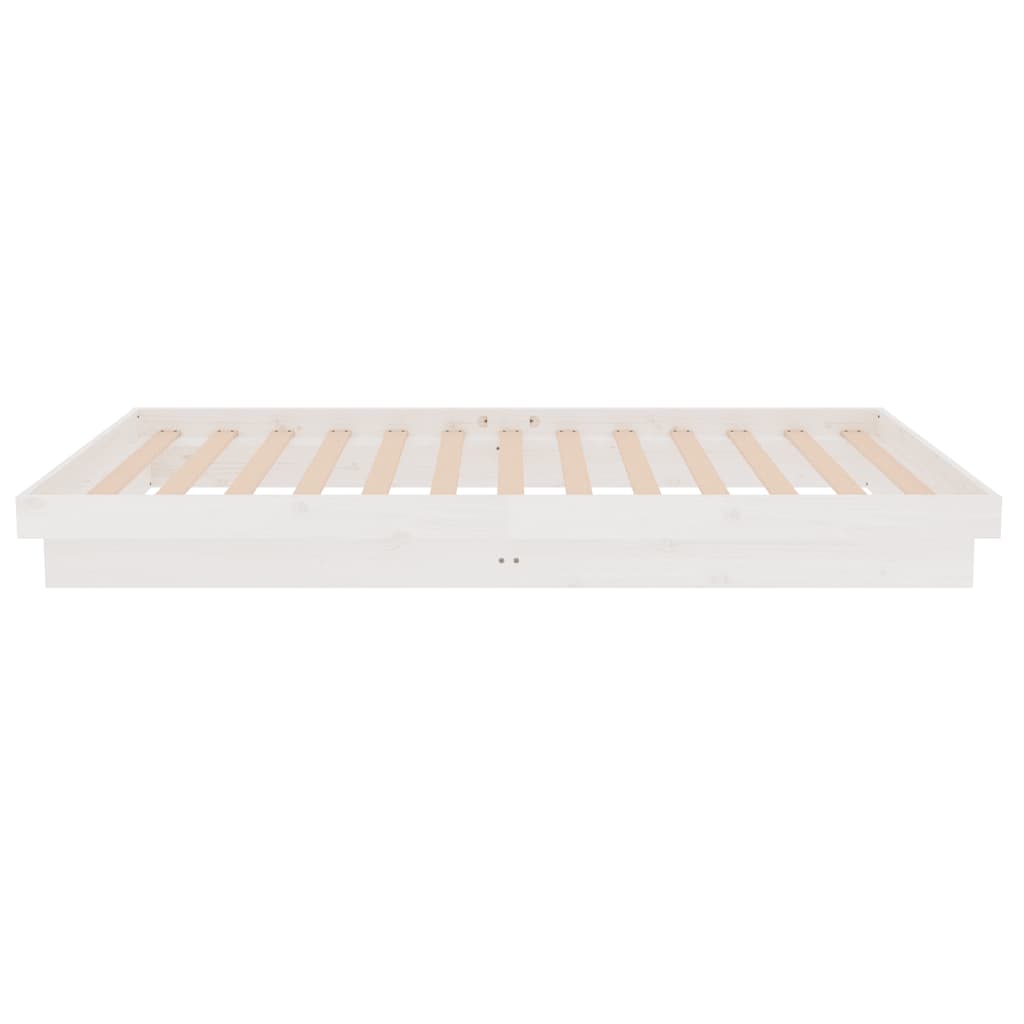 Solid Wood Bed White 90 x 200 cm