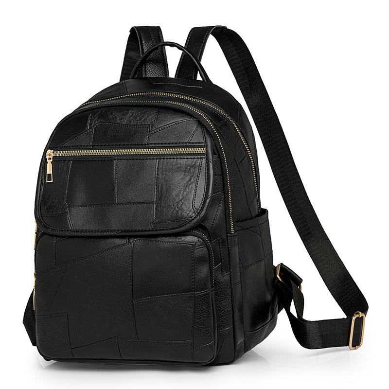 New Trendy Korean Version of Versatile One Shoulder Crossbody Fashionable Soft Leather Backpack for Women