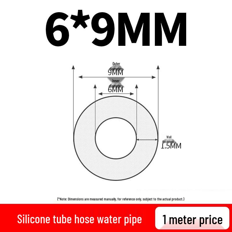 Translucent Silicone Rubber Hose, High-Temperature Resistant, Industrial-Grade Elastic Heat Conducting Tube, 4 or 6 Points.