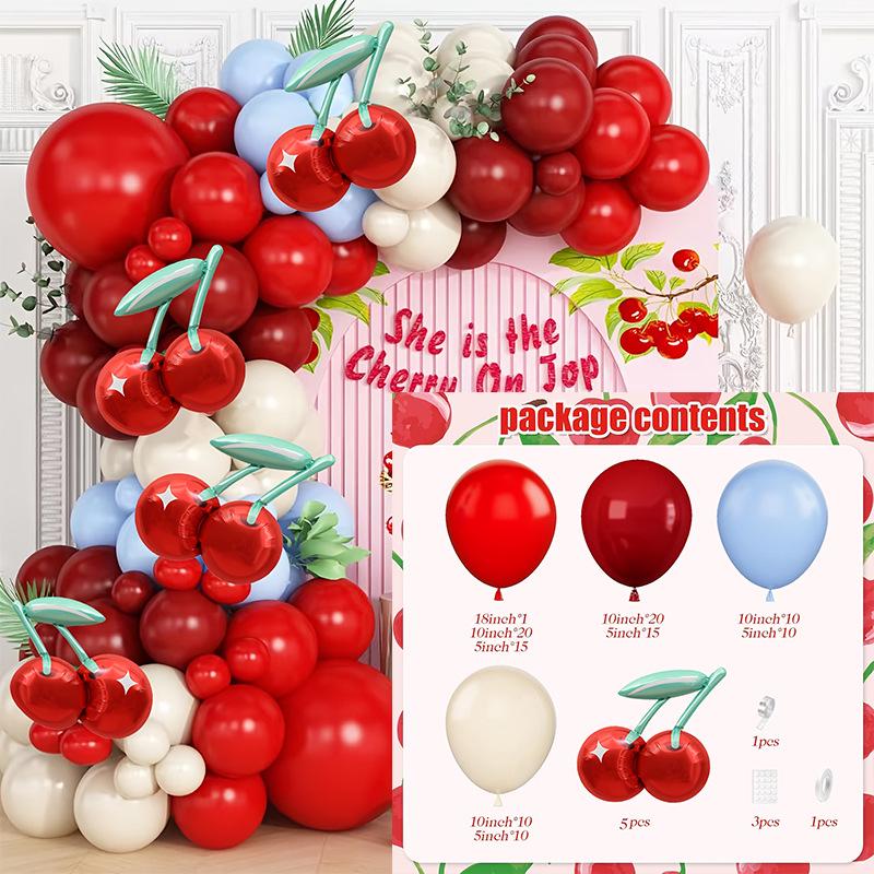 Fruit & Veggie Latex Balloon Garland for Birthday Party Decoration