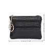 Pu Leather Portable Money Coin Purse Key Ring Waterproof Zipper Wear Resistant Credit Card Holder For Men Women