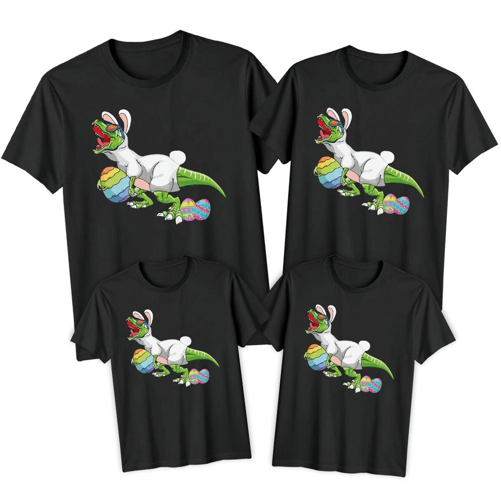

Family Dinosaur Happy Easter T-Shirt Tee Festival Holiday Matching Outfit #ED 3XL