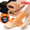 Winter Snow Socks Women Men Velvet Thickened Medium Tube Solid Color Floor Thermal Floor Sleep Socks Cashmere Socks