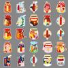 50 Lucky Bags Personalized Chinese Style Hand-painted Blessing Creative Decorative Water Cup Suitcase Mobile Phone Case Stickers