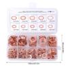 Copper Flat Washers Assortment Kit, 200Pcs Copper Sealing Washers Assortment Set, 9Size
