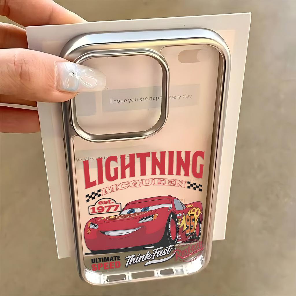 Cars L-Lightning M-McQueen Phone Case for iPhone 17 16e 16 15 14 13 12 11 Pro Max X XR Air Plus Luxury Clear Soft Back Cover