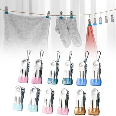 Lot de 10 pinces à linge antidérapantes pour t-shirt, gants, serviettes, chaussettes, lavage, séchage, coupe-vent, populaire