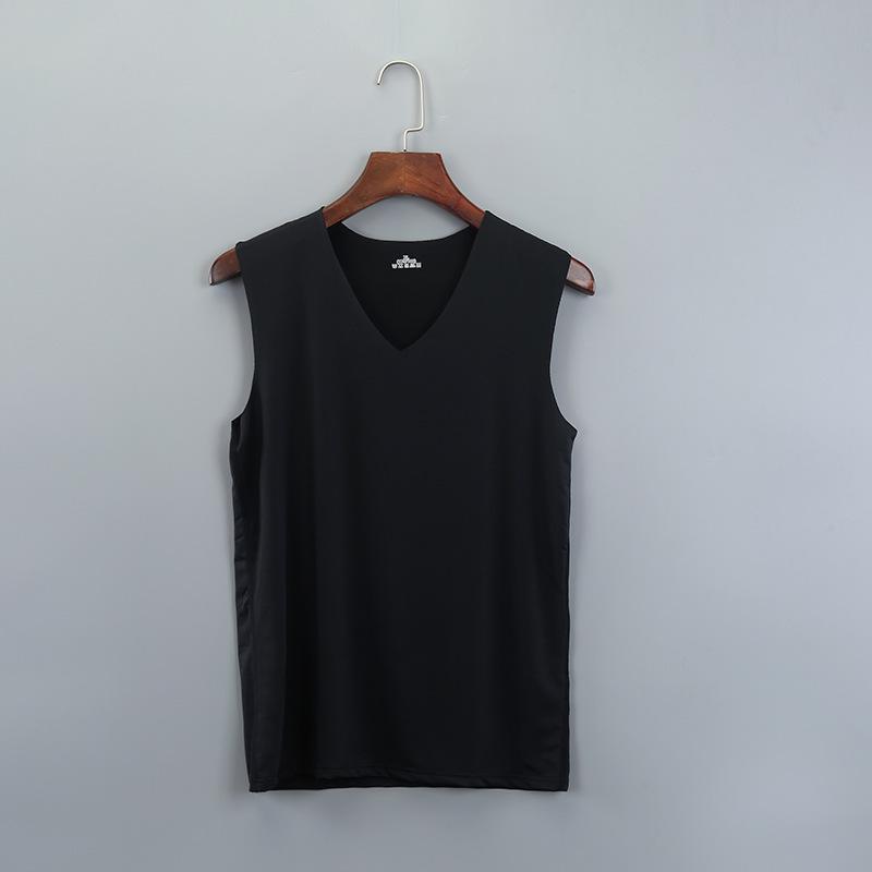 Men's Seamless Ice Silk Quick-Dry V-Neck Sleeveless Vest