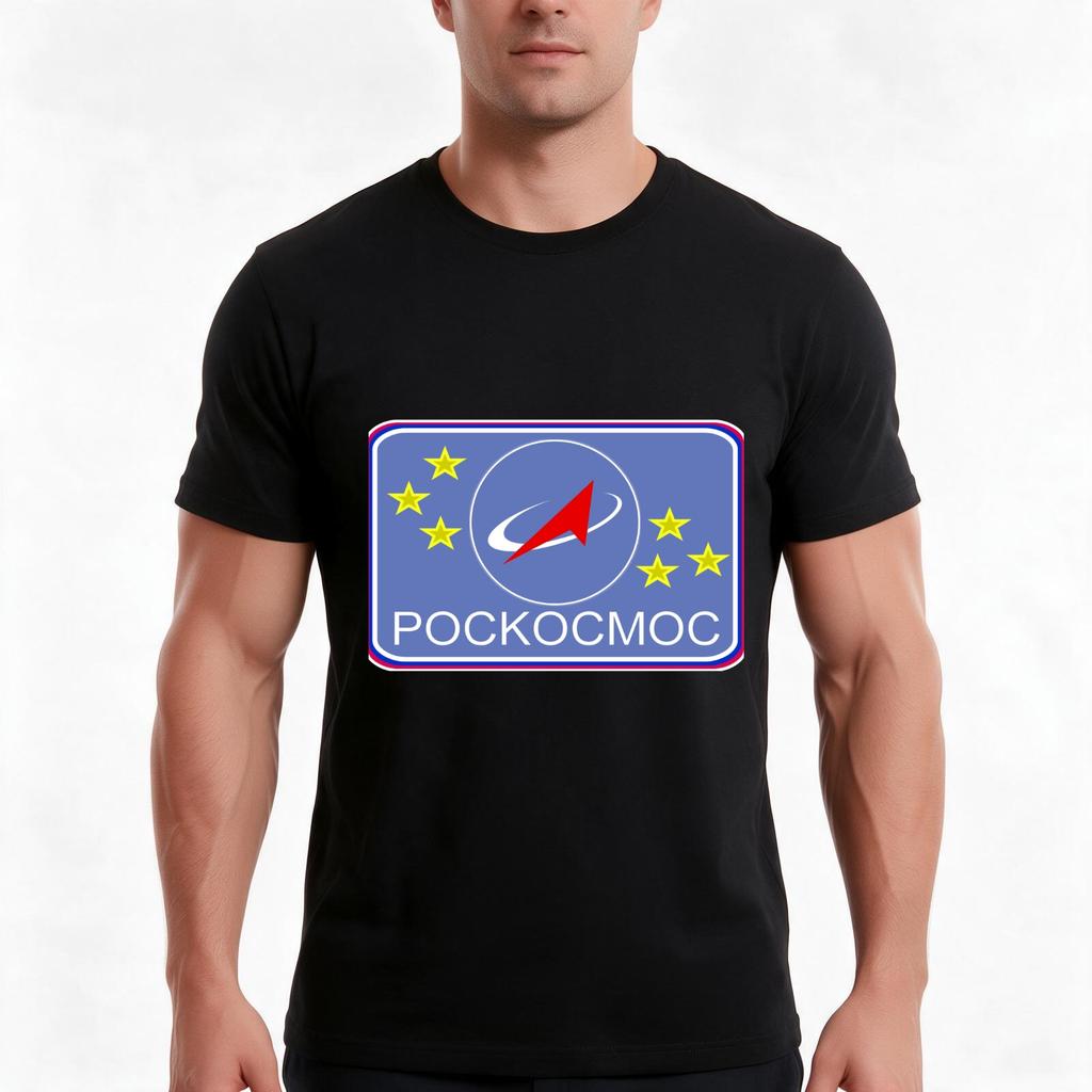 Roscosmos Flight Suit Patch Tshirt Summer Casual Cotton Tee Oversized Streetwear Tops Vintage Graphic Print 100 Cotton