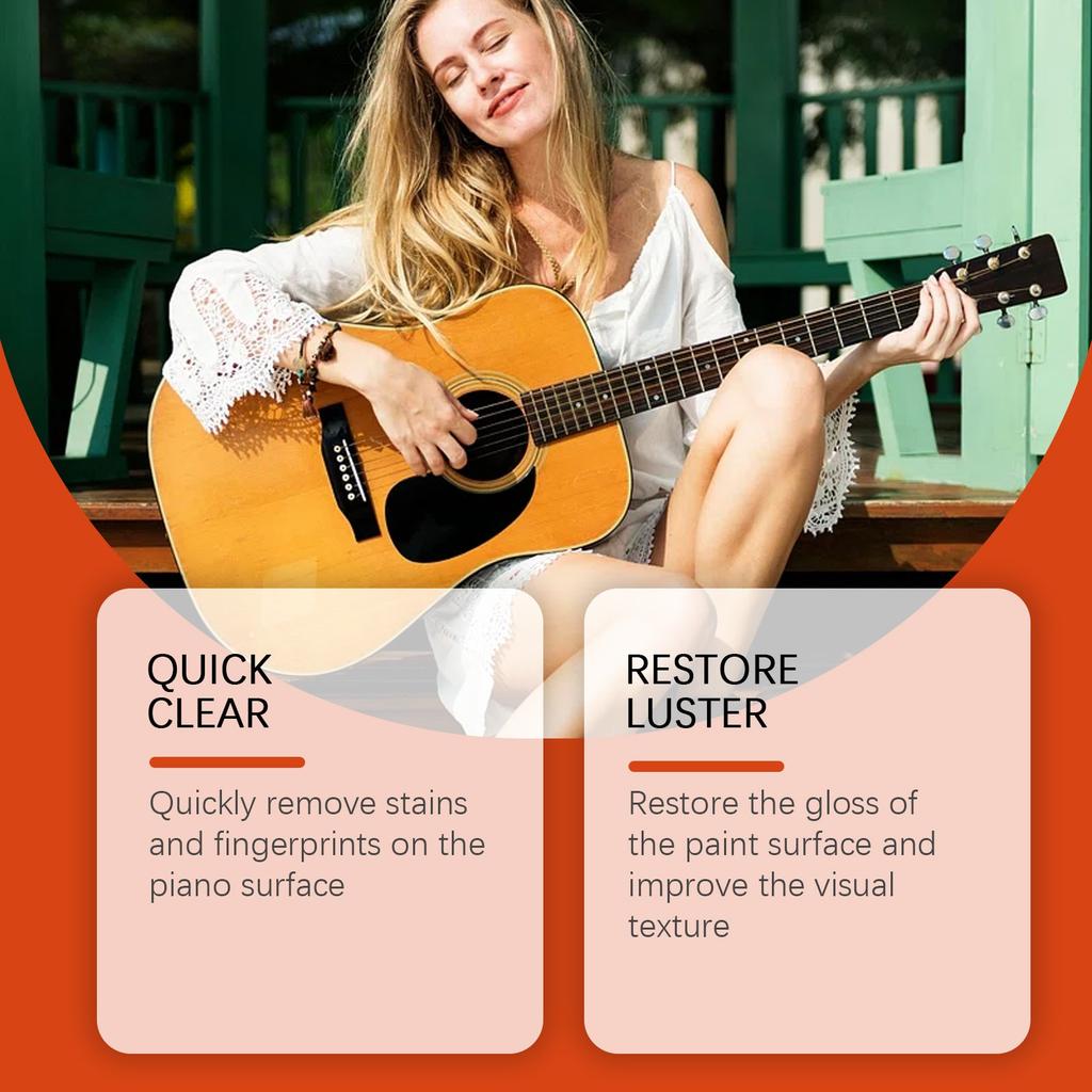 Guitar Cleaning Conditioner 2-in-1 Cleaning Polisher For Wooden Instruments, Guitar String Cleaner,120ml